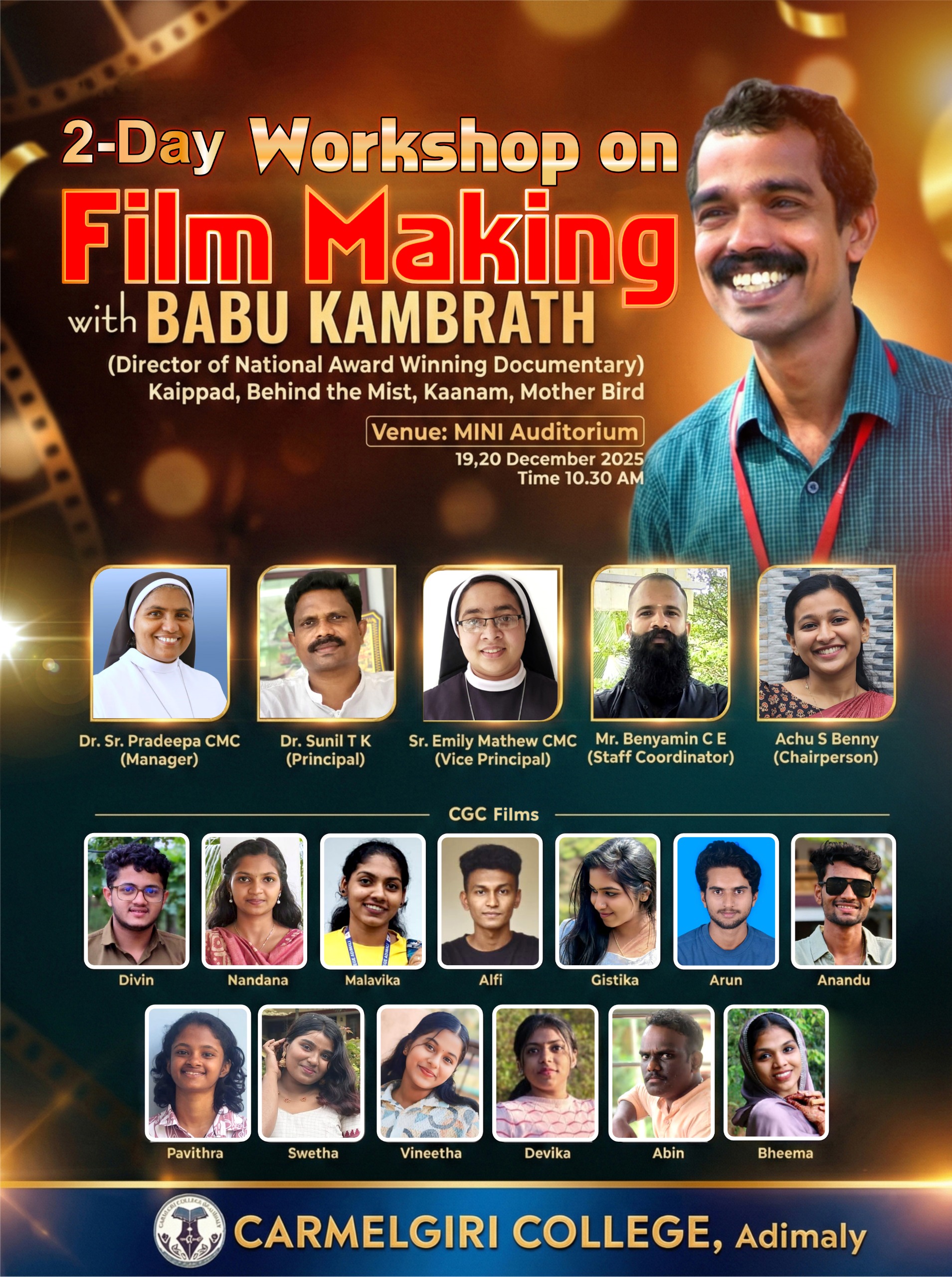 Two Day Workship on Film Making with Babu Kambrath